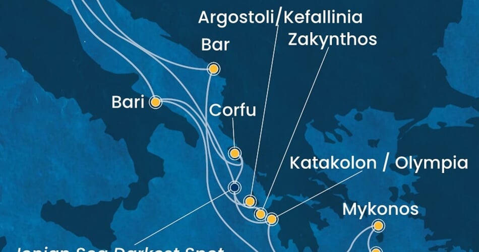 Trasa plavby CDE-PMA14A34