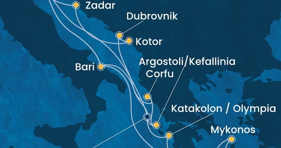 Trasa plavby CDE-PMA14A35
