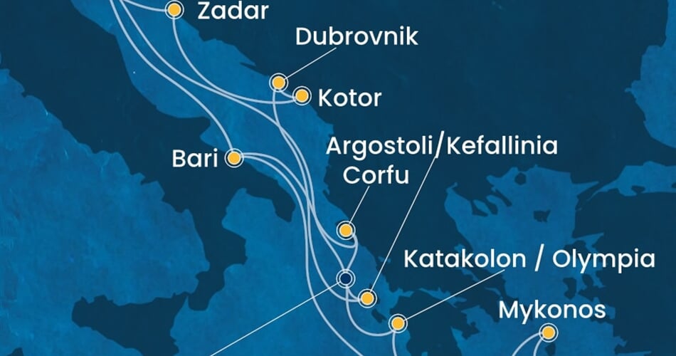 Trasa plavby CDE-PMA14A36