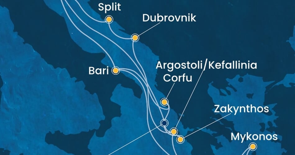 Trasa plavby CDE-PMA14A38