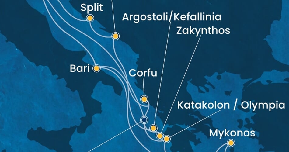 Trasa plavby CDE-PMA14A3A