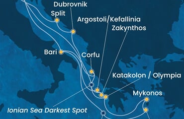 Costa Deliziosa - Itálie, Řecko, Chorvatsko (z Benátek)