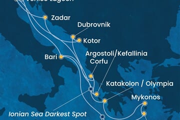 Costa Deliziosa - Itálie, Řecko, Černá Hora, Chorvatsko (z Benátek)