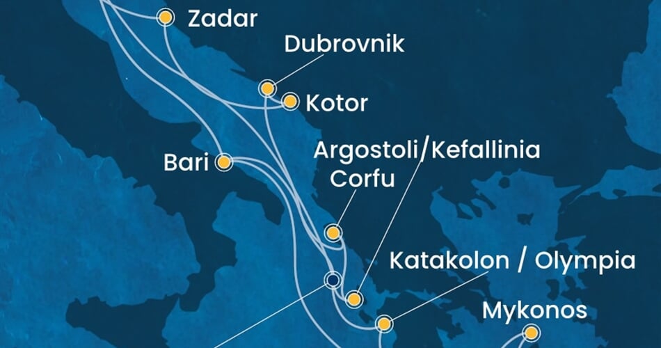 Trasa plavby CDE-PMA14A3D