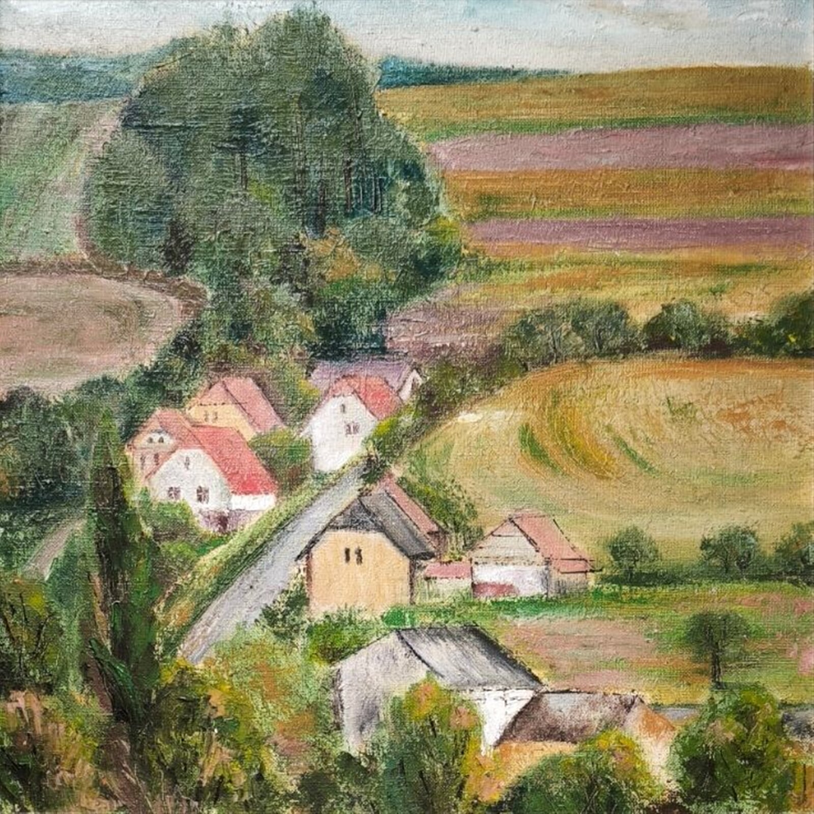 Miroslava Ježková: Manětín, 40 × 40 cm