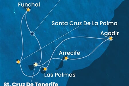 Costa Fortuna - Španělsko, Maroko, Portugalsko (Santa Cruz de Tenerife)