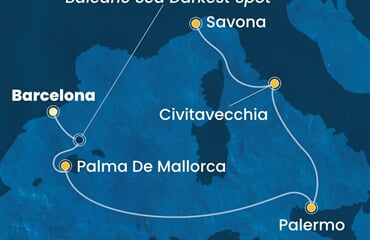Costa Smeralda - Španělsko, Itálie (z Barcelony)