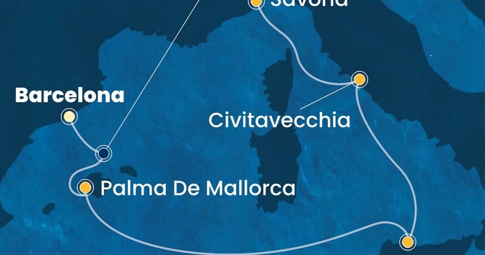 Trasa plavby CSM-BCN05A2W