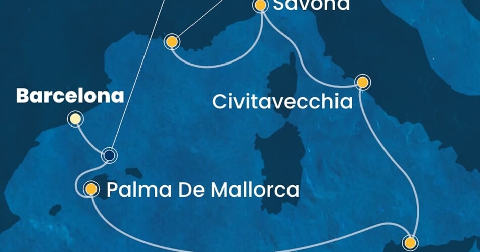 Trasa plavby CSM-BCN06A21