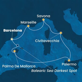 Trasa plavby CSM-BCN07A70
