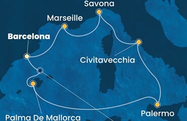 Costa Smeralda - Španělsko, Itálie, Francie (z Barcelony)