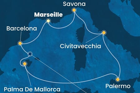 Costa Smeralda - Francie, Španělsko, Itálie (z Marseille)