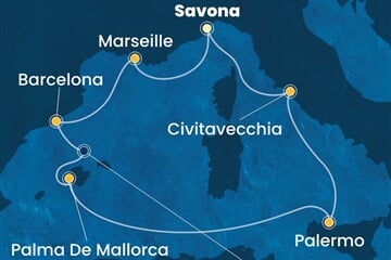 Costa Smeralda - Itálie, Francie, Španělsko (ze Savony)