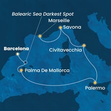 Costa Smeralda - Španělsko, Itálie, Francie (z Barcelony)