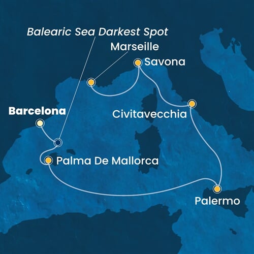 Trasa plavby CSM-BCN06A21