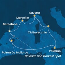 Costa Smeralda - Španělsko, Itálie, Francie (z Barcelony)