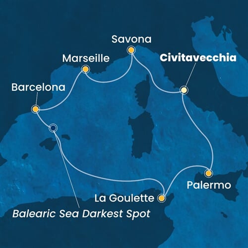 Trasa plavby CSM-CIV07A92
