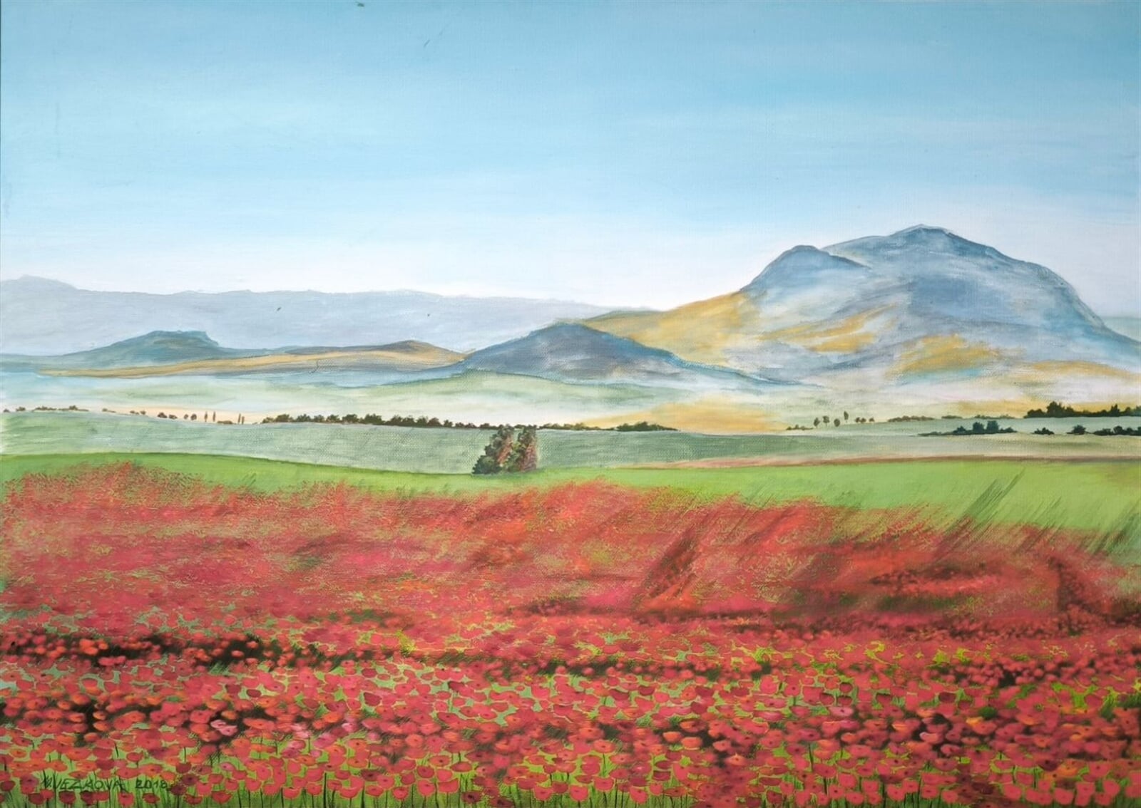 Miroslava Ježková: Raná u Loun, 50 × 70 cm
