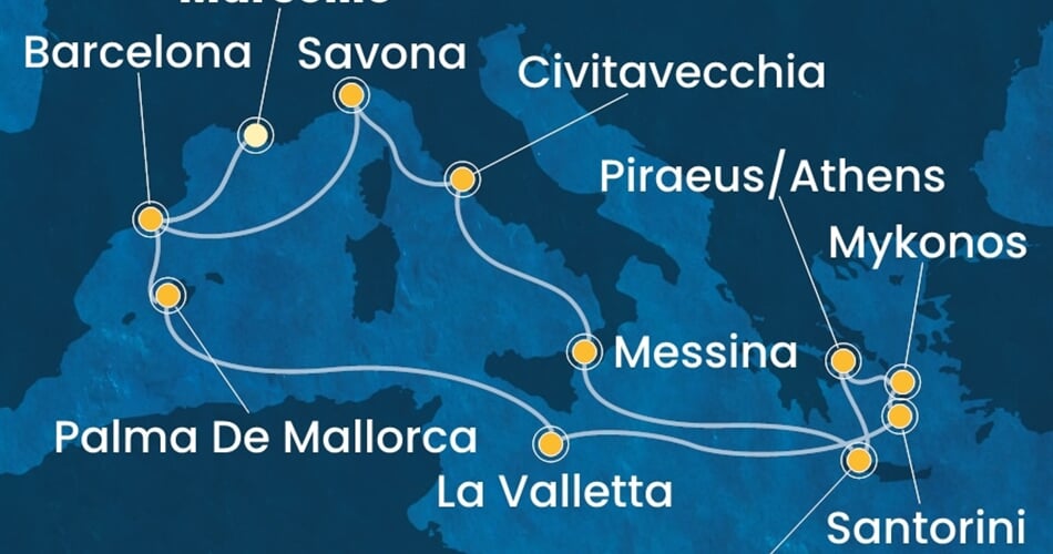 Trasa plavby CFS-MRS16A0Q