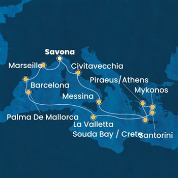 Trasa plavby CFS-SVN14A49