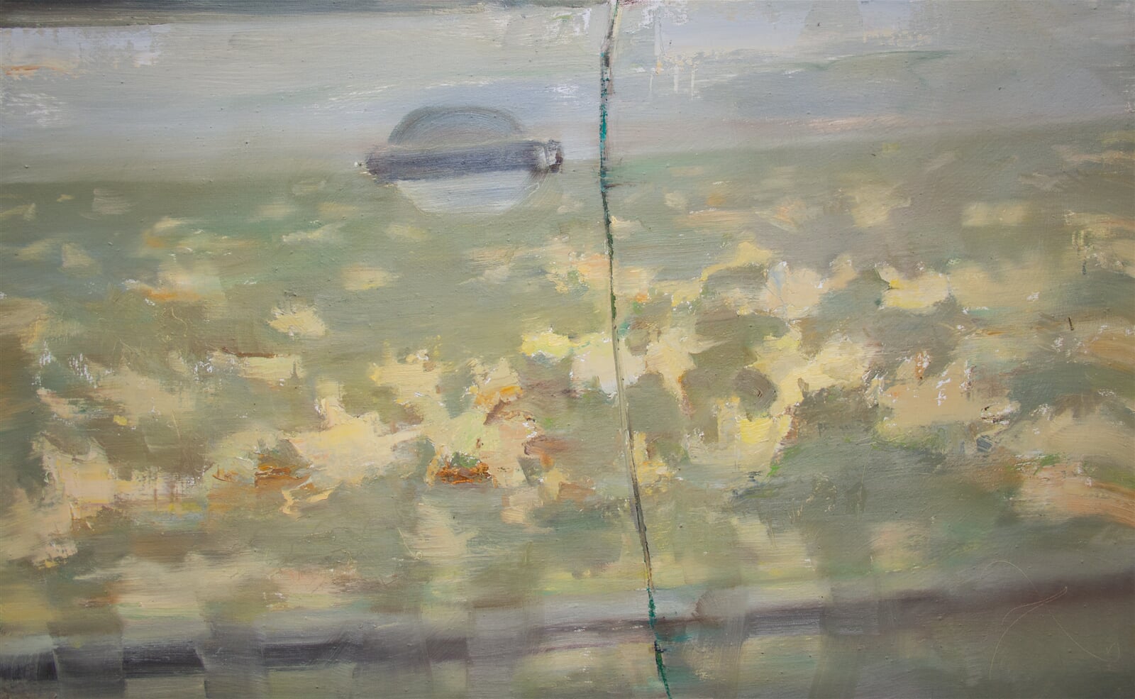 Adéla Topolová: Listy v autě, 65 × 105 cm