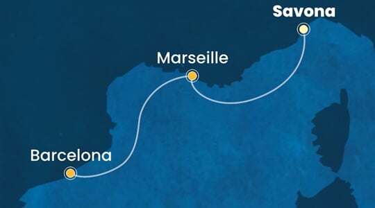 Costa Fortuna - Itálie, Francie, Španělsko (ze Savony)