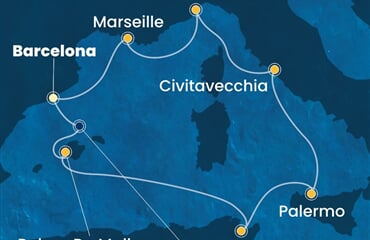 Costa Toscana - Španělsko, Tunisko, Itálie, Francie (z Barcelony)