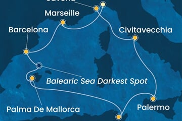 Costa Toscana - Itálie, Francie, Španělsko, Tunisko (z Janova)