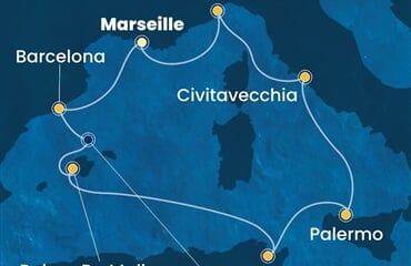 Costa Toscana - Francie, Španělsko, Tunisko, Itálie (z Marseille)