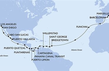 MSC Magnifica - Francie, Španělsko, Portugalsko, Barbados, Grenada, ... (z Marseille)