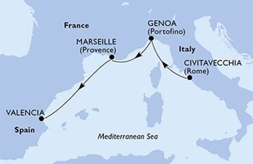 MSC Musica - Itálie, Francie, Španělsko (z Civitavecchie)