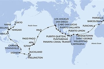 MSC MAGNIFICA - Franciaország, Spanyolország, Portúgalia, Barbados, Grenada, ... (a Marseille-ből)