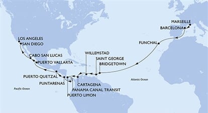 MSC Magnifica - Francie, Španělsko, Portugalsko, Barbados, Grenada, ... (z Marseille)