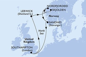 MSC Meraviglia - Velká Británie, Norsko (ze Southamptonu)