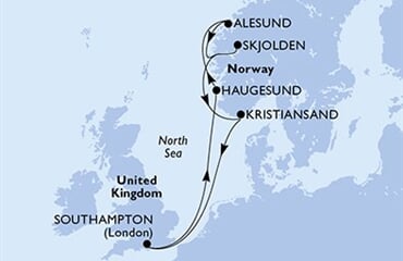 MSC Meraviglia - Velká Británie, Norsko (ze Southamptonu)