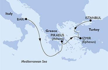 MSC Sinfonia - Itálie, Řecko, Turecko (Bari)