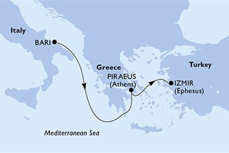 MSC Sinfonia - Itálie, Řecko, Turecko (Bari)