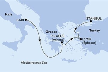 MSC SINFONIA - Itálie, Řecko, Turecko (Bari)