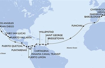 MSC Magnifica - Itálie, Francie, Španělsko, Portugalsko, Barbados, ... (z Civitavecchie)