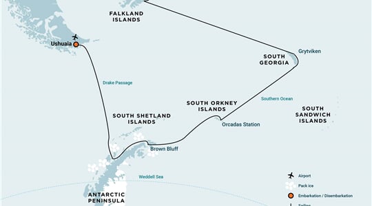 Falkland Islands - South Georgia - Antarctica (m/v Ortelius)