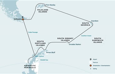 Falkland Islands - South Georgia - Elephant Island - Antarctica - Polar Circle (m/v Hondius)