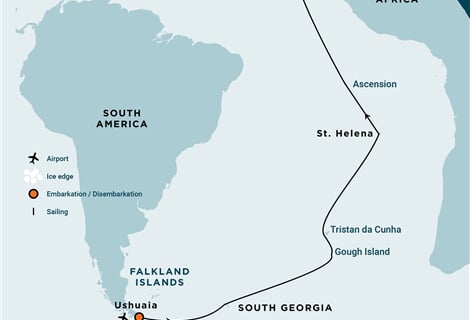 Atlantic Odyssey excl. Antarctic Peninsula to Cape Verde (m/v Plancius)