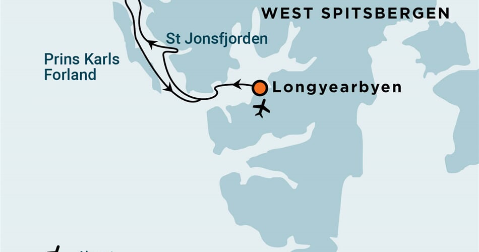 Trasa plavby Oceanwide Expedition OW-RVR04-26