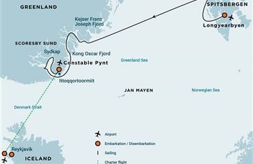 Spitsbergen - Northeast Greenland, Fly & Sail (s/v Rembrandt van Rijn)