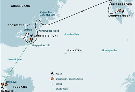 Spitsbergen - Northeast Greenland, Fly & Sail (s/v Rembrandt van Rijn)