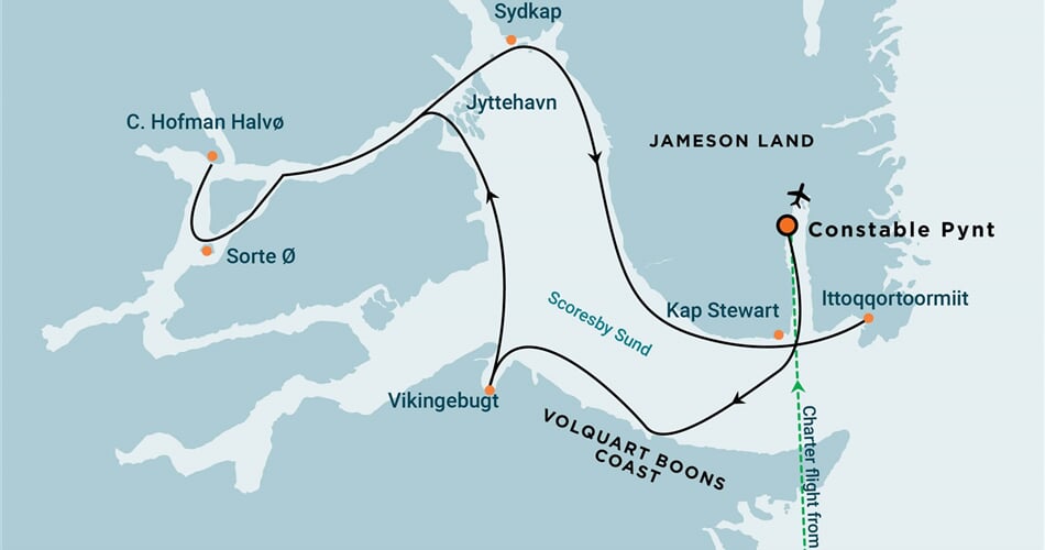 Trasa plavby Oceanwide Expedition OW-RVR18-26