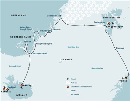 Trasa plavby Oceanwide Expedition OW-PLA12C26