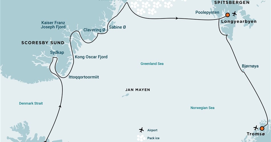 Trasa plavby Oceanwide Expedition OW-PLA12C26