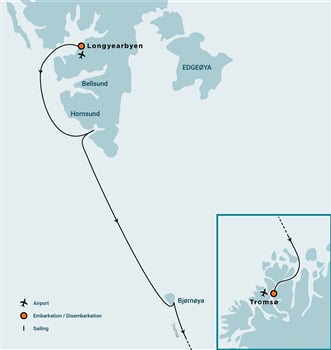 Trasa plavby Oceanwide Expedition OW-PLA13A26