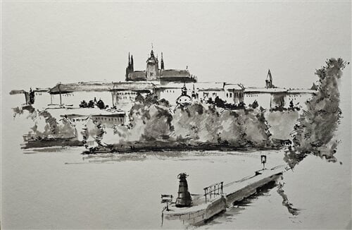 Hradčany z Jiráskova mostu